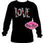 love_hearts longsleeves shirt rhinestones sparkle bling