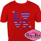 love design patriotic shirt america tshirt rhinestones sparkle bling
