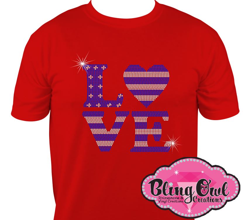 love design patriotic shirt america tshirt rhinestones sparkle bling