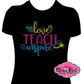 love_teach_inspire design shirt teachers_tshirt rhinestones sparkle bling