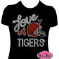love_my_team_football design shirt school_mascot_name rhinestones sparkle bling