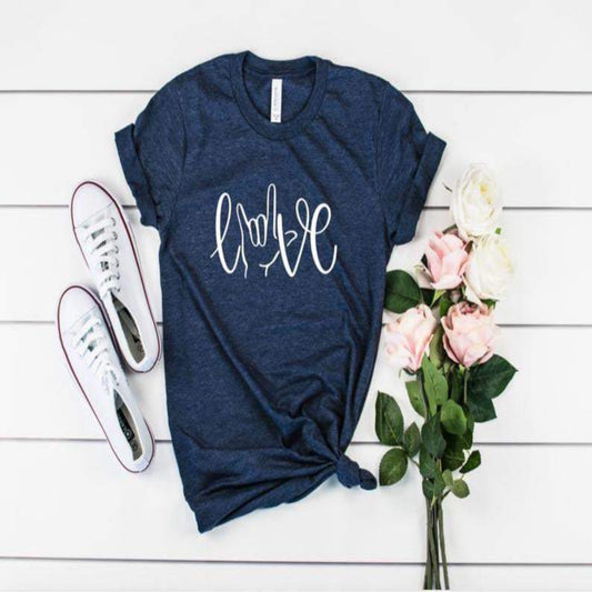 love sign language specialty tee comfortable wear casual tshirt everyday shirt
