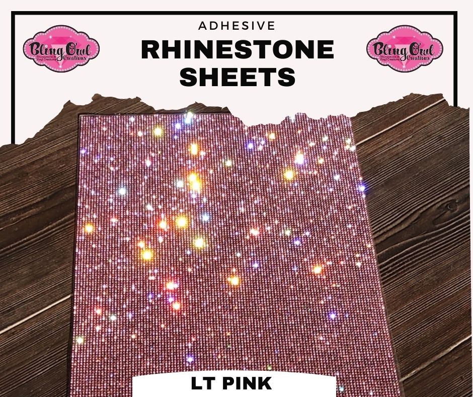 pink adhesive rhinestone sheet sparkle bling diy aesthetic decor