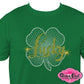 lucky_shamrock design rhinestones sparkle bling transfer