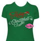 merry_christmas cursive design shirt 1 holiday_tshirt rhinestones sparkle bling