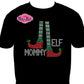 mommy_elf design shirt christmas tshirt holiday wear rhinestones sparkle bling