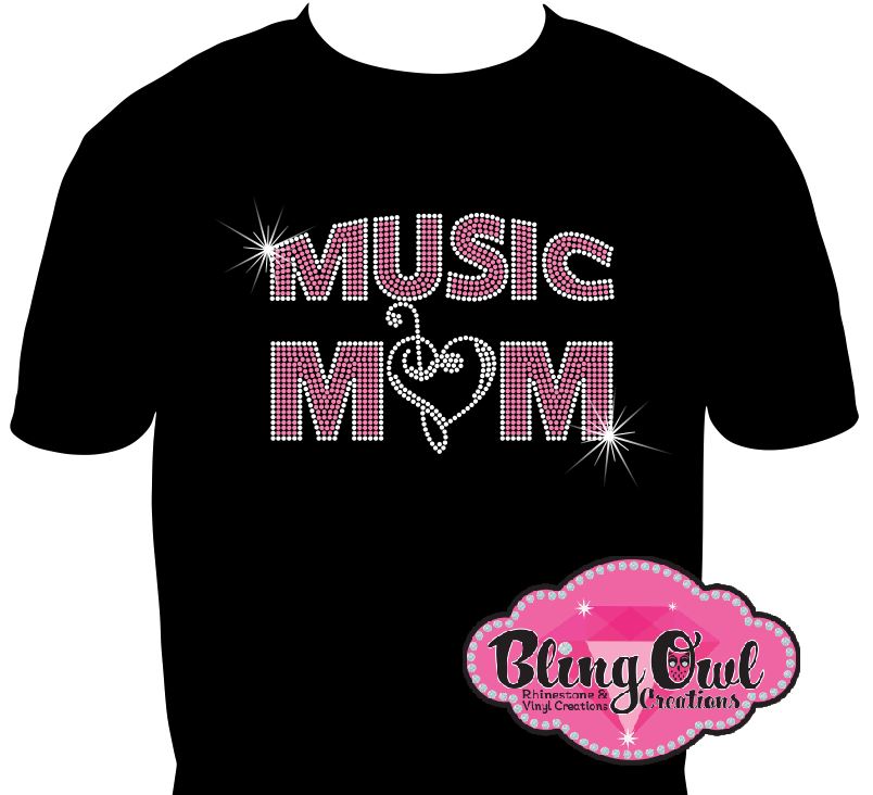 music_mom spirit_wear rhinestones sparkle bling