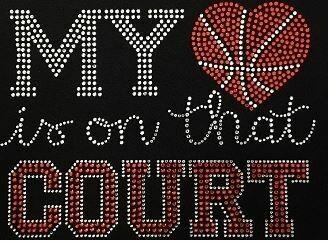 my_heart_is_on_that_court basketball design rhinestones sparkle bling transfer
