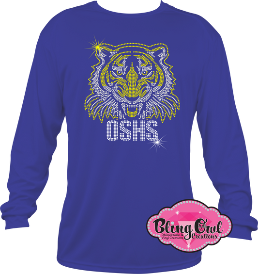 oscar_smith oshs mascot school_spirit_wear long sleeves team shirt rhinestones sparkle bling