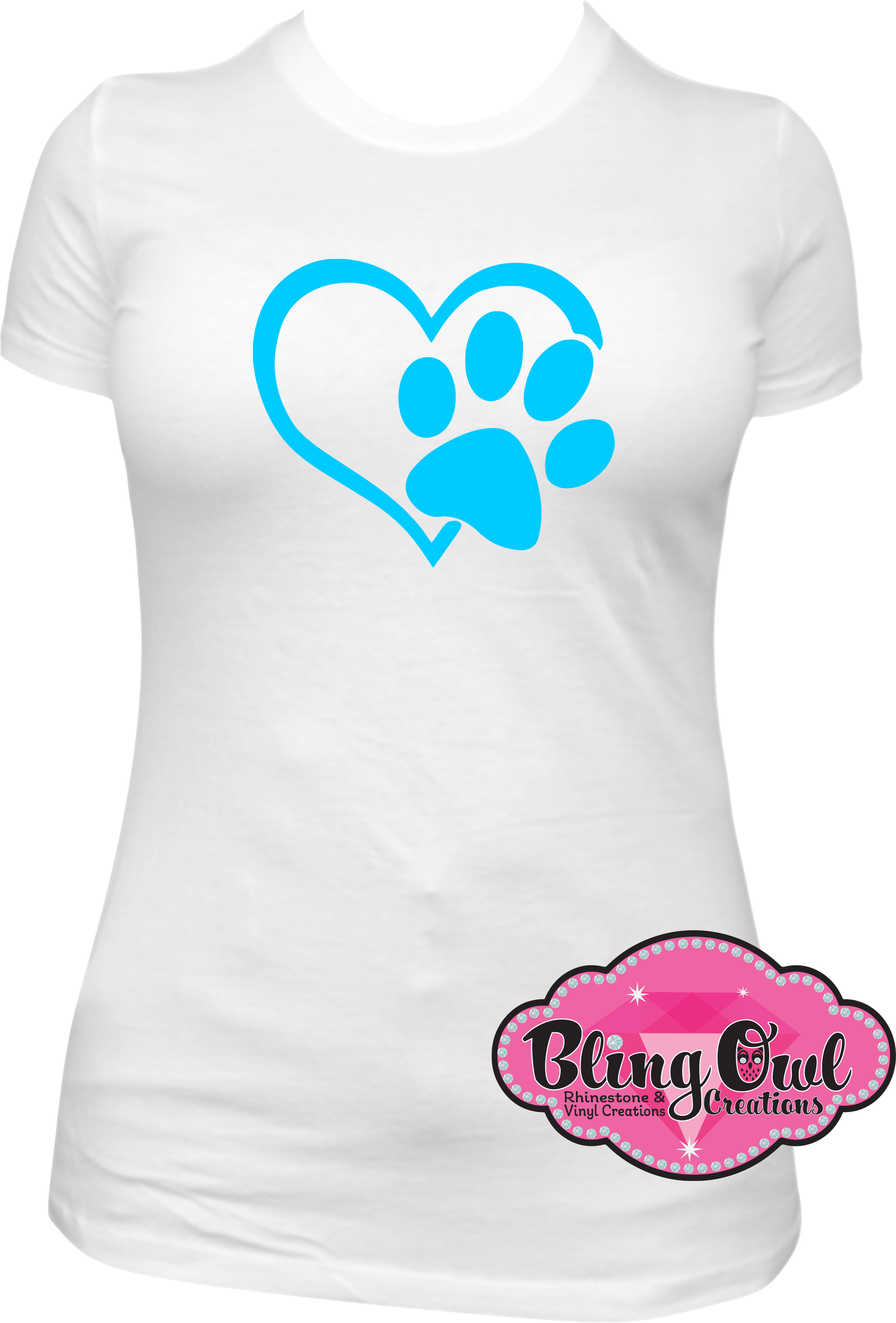 paw_print_dog_heart design shirt animal lover tshirt vinyl design