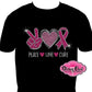 peace_love_cure design shirt special_cause tshirt rhinestones sparkle bling