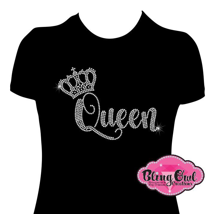 queen_crown design pageant_shirt_contestants  rhinestones sparkle bling