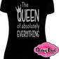 queen crown  vinyl design rhinestones sparkle bling