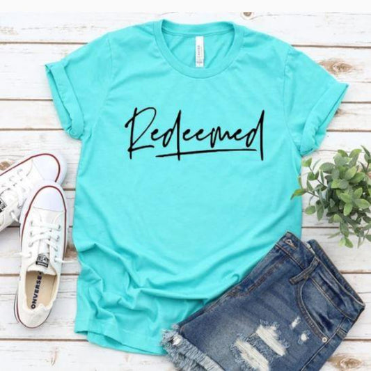 redeemed specialty tee everyday wear comfortable tshirt casual tops christian shirt