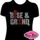rise_and_grind_ladies_shirt custom rhinestone designed t-shirt for women fitness_enthusiast gym diva tees wellness lifestyle sparkle bling shirts for women