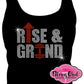 rise_and_grind_ladies_top custom rhinestone designed top for women fitness_enthusiast gym diva tank wellness lifestyle sparkle bling top for women