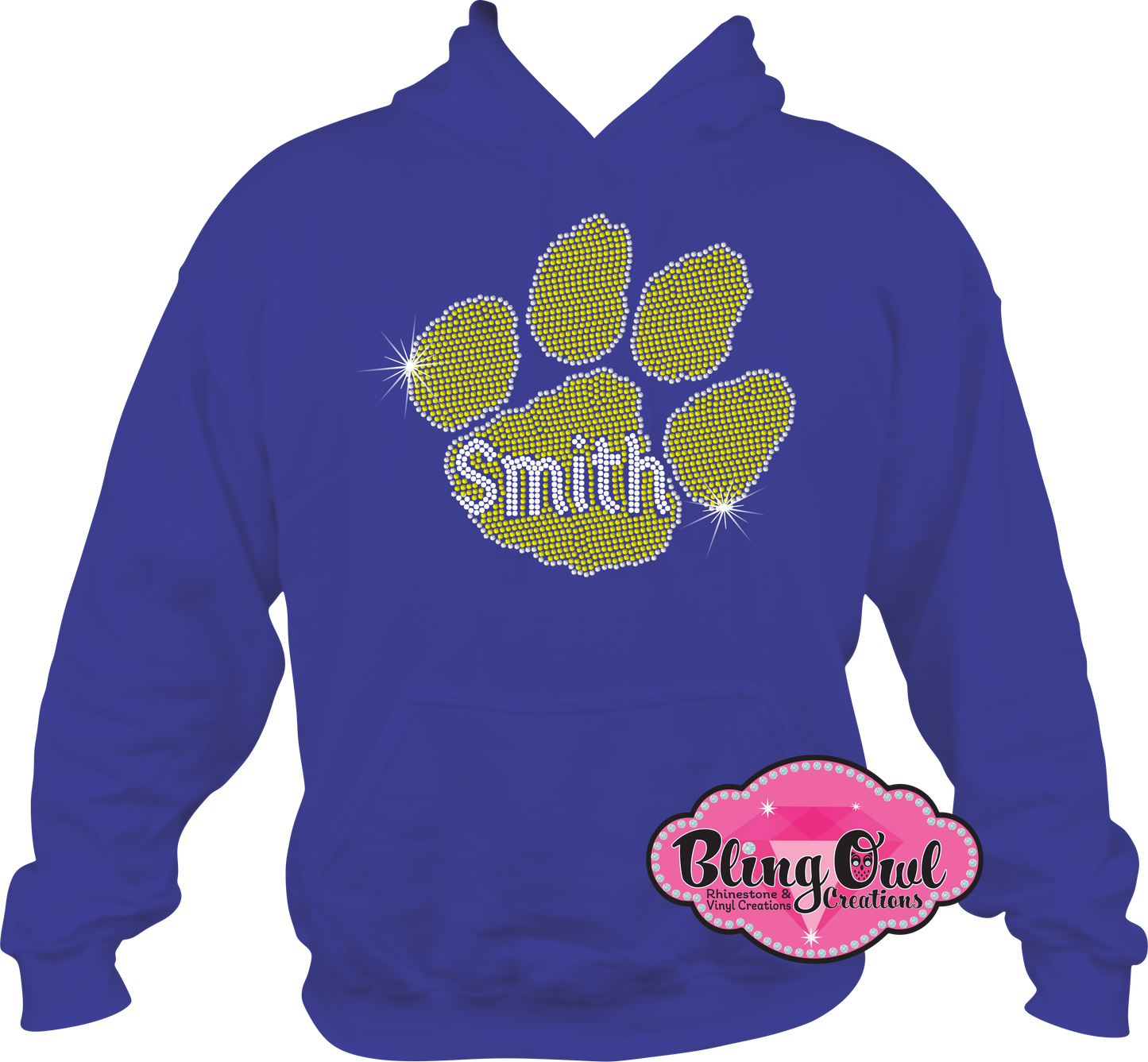 oscar_smith oshs mascot school_spirit_wear sweatshirt rhinestones sparkle bling