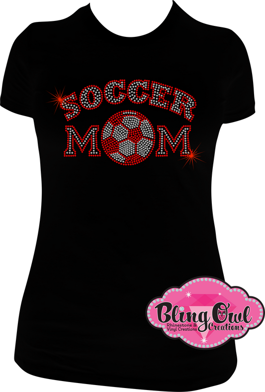 soccer_mom spirit_wear rhinestones sparkle bling transfer