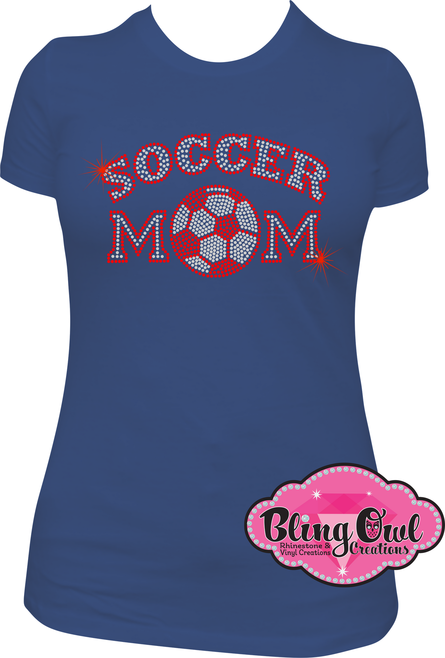 soccer_mom spirit_wear rhinestones sparkle bling transfer
