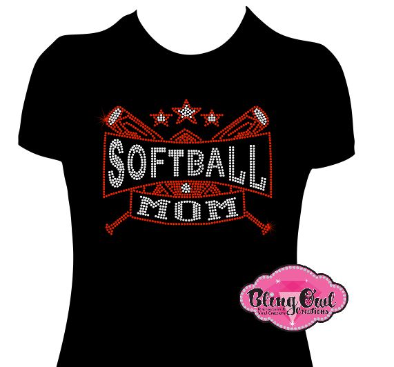 softball_mom_bats design shirt gameday tshirt rhinestones sparkle bling