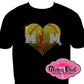 softball_mom_heart shirt rhinestones sparkle bling