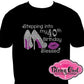 stepping_into_my_40th_birthday blessed design unisex shirt rhinestones sparkle bling.