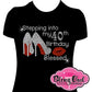 stepping_birthday_blessed_high_heels design shirt customized tshirt rhinestones sparkle bling