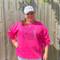 strike_out_cancer long sleeve tee shirt rhinestones sparkle bling