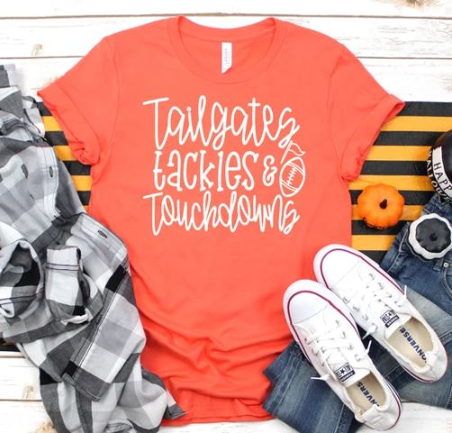 tailgates_tackles_touchdowns specialty tee shirt casual tshirt everyday wear