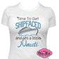 time_to_get_shipfaced design cruise shirt travel tshirt rhinestones sparkle bling