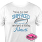 time_to_get_shipfaced design cruise shirt travel tshirt rhinestones sparkle bling