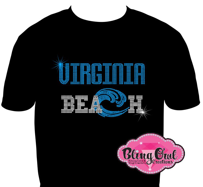 virginia_beach design shirt summer_tshirt custom_rhinestone_shirts favorite_beach_shirt vacation_tees trendy_beach_apparel customized_beach_shirts sparkling_shirts seaside_sparkles rhinestones sparkle bling