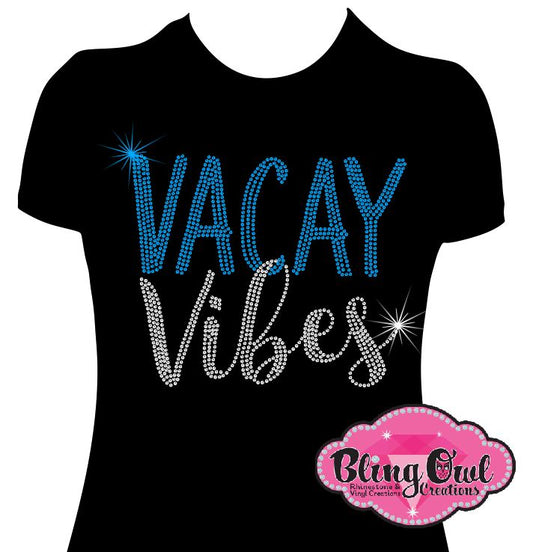 vacay_vibes design shirt travel tshirt rhinestones sparkle bling