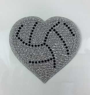 volleyball_heart decal rhinestones sparkle bling