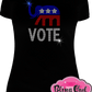 republican vote politics rhinestones sparkle bling transfer