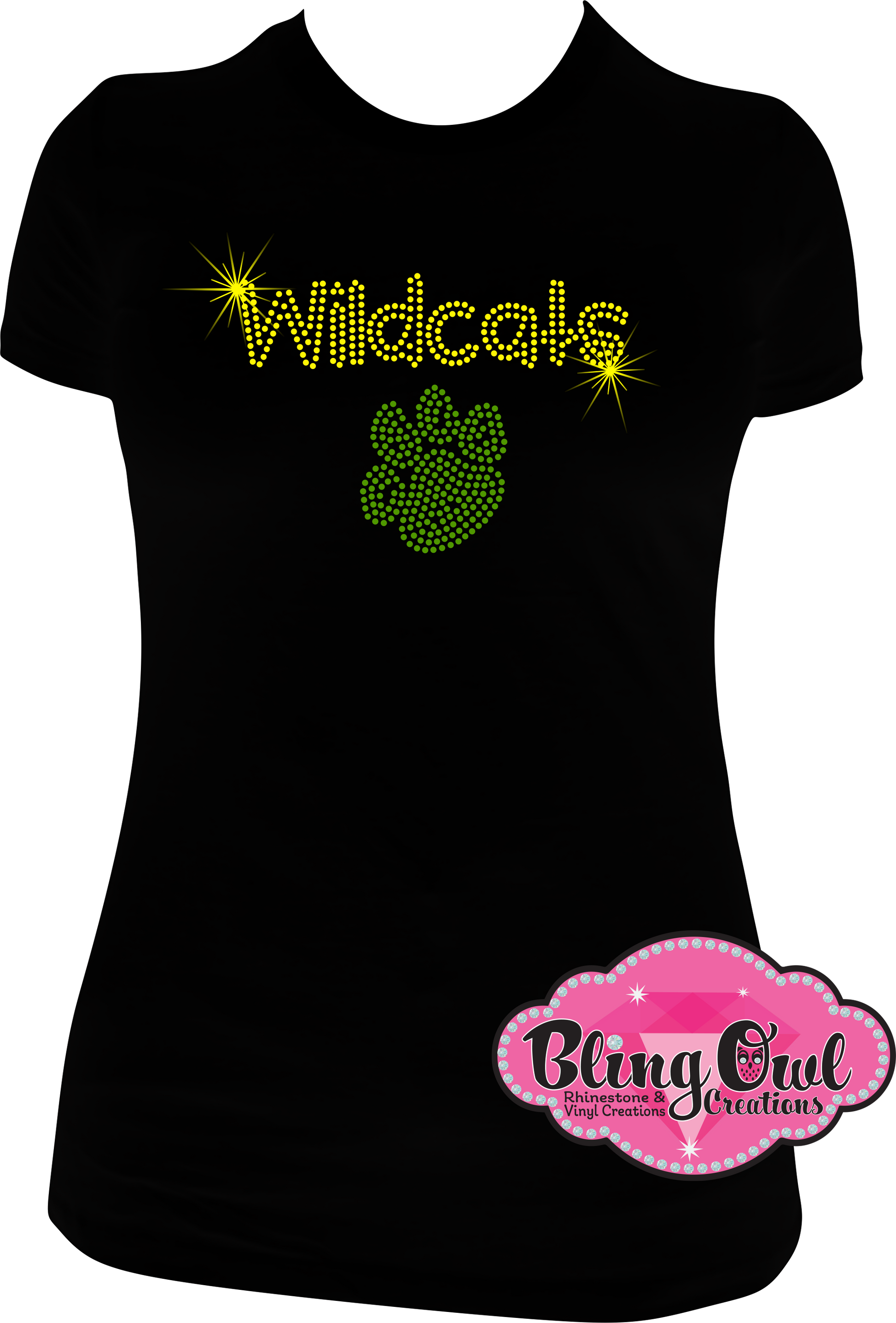 great_bridge wildcats mascot school_spirit_wear rhinestones sparkle bling