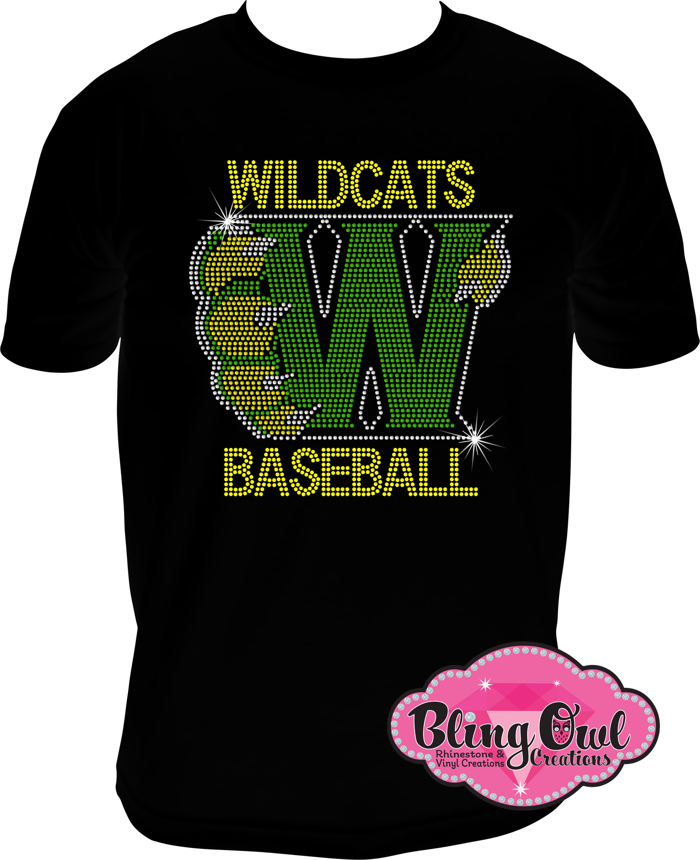 great_bridge wildcats mascot school_spirit_wear rhinestones sparkle bling