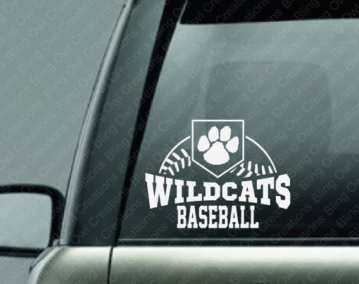 wildcats_paw_baseball team decal