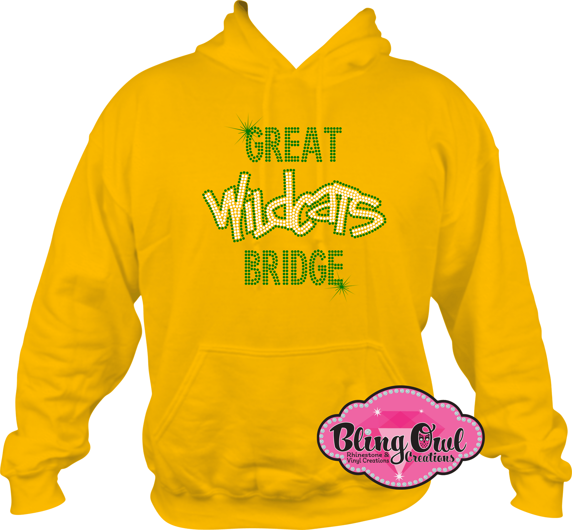 great_bridge wildcats school_spirit_wear sweatshirt rhinestones sparkle bling