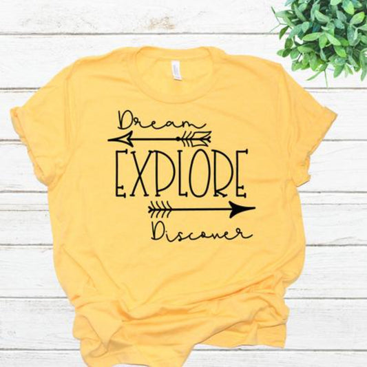 dream_explore_discover specialty tee adventure tshirt travel shirt everydaywear