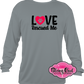 love_paw_print_rescued_me vinyl design long sleeves shirt